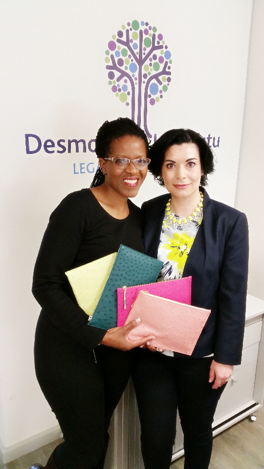 Mary Sini and Mhpo Tutu with the Leseli ostrich clutches 